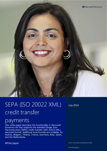 SEPA (ISO 20022 XML) Credit Transfer Payments
