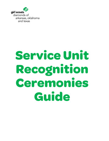 Service Unit Recognition Ceremony Book - Girl Scouts
