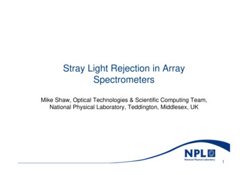 Stray Light Rejection In Array Spectrometers
