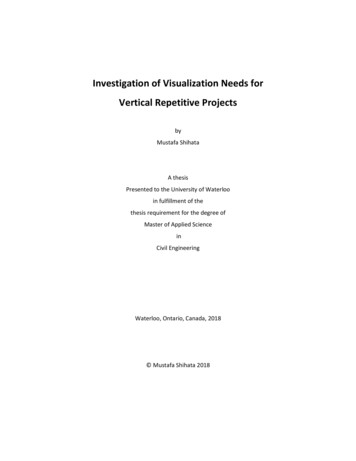 Investigation Of Visualization Needs For Vertical Repetitive Projects