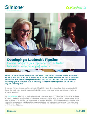 Developing A Leadership Pipeline - Simione