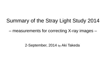 Summary Of The Stray Light Study 2014 - Montana