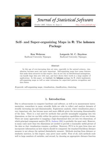 Self- And Super-organizing Maps In R: The Kohonen Package