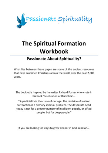 The Spiritual Formation Workbook - Passionate Spirituality