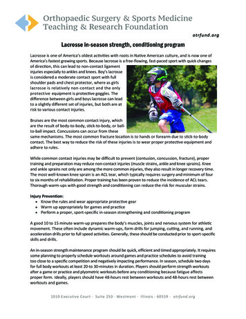 Otrfund Lacrosse In-season Strength, Conditioning Program