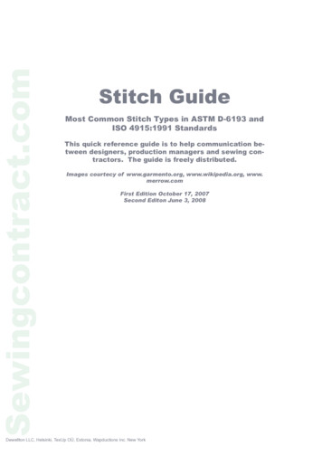 Stitch Guide - TexUp Oü, Estonia, Sewing Contract, Sewing .