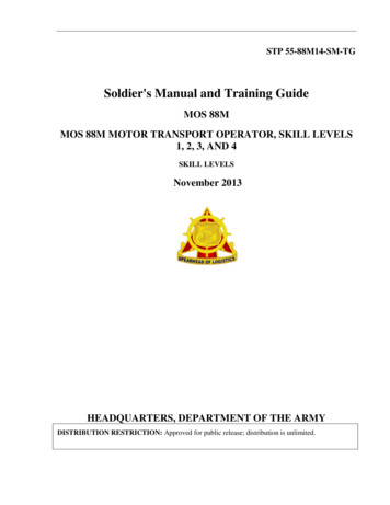 Soldier's Manual And Training Guide