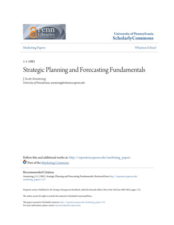 Strategic Planning And Forecasting Fundamentals