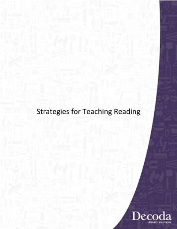 Strategies For Teaching Reading - Decoda