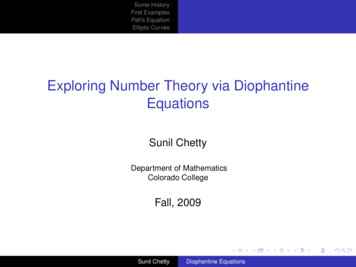 Exploring Number Theory Via Diophantine Equations