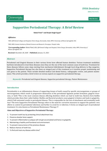 Supportive Periodontal Therapy: A Brief Review