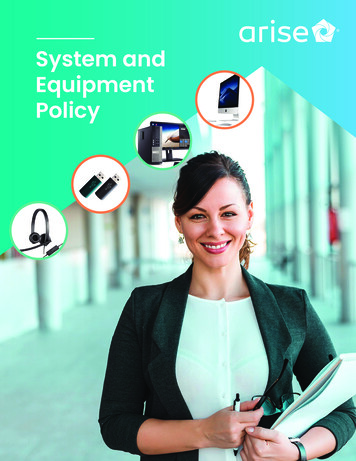 System And Equipment Policy 2021 V4 - Arise Work From Home