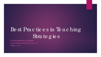 Teaching Strategies In Nursing - East Tennessee State .