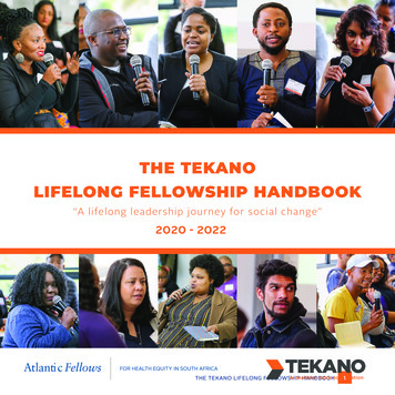 The Tekano Lifelong Fellowship Handbook