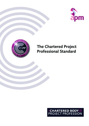 The Chartered Project Professional Standard - APM