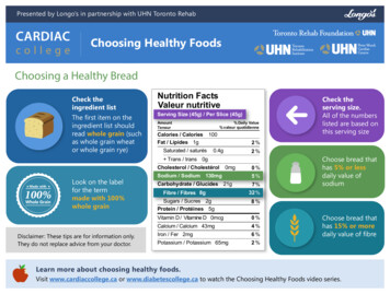 Choosing Healthy Foods