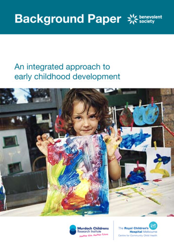 An Integrated Approach To Early Childhood Development