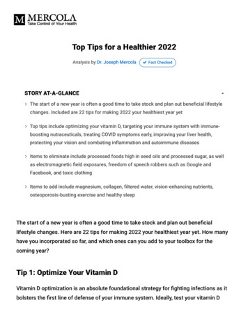 Top Tips For A Healthier 2022