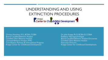 Understanding And Using Extinction Procedures