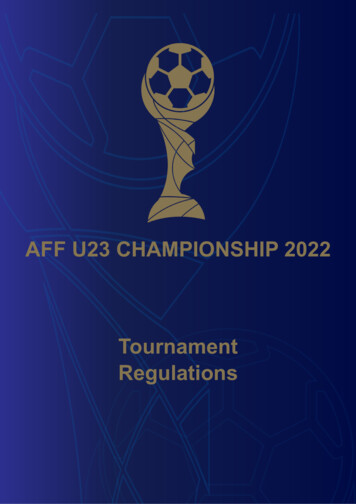 AFF U23 CHAMPIONSHIP 2022 Tournament Regulations - Asean Football