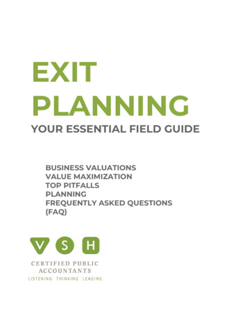 EXIT PLANNING - Certified Public Accountants