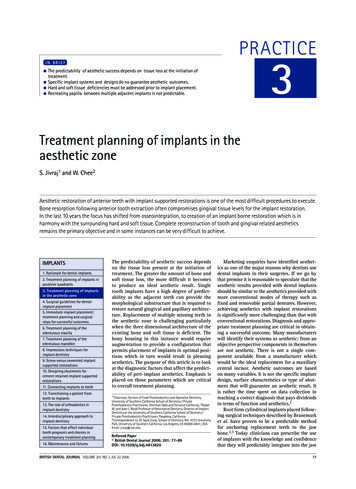 Treatment Planning In Esthetic Zone - Implant Dentistry
