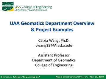 UAA Geomatics Department Overview & Project Examples
