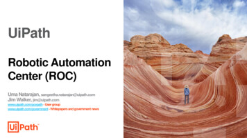 Robotic Automation Center (ROC) - Carahsoft