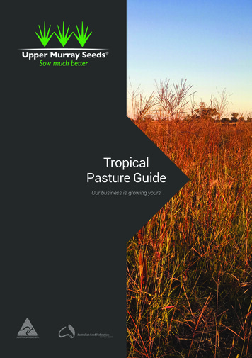 Tropical Pasture Guide - Upper Murray Seeds