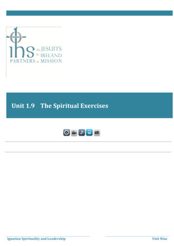 Unit 1.9 The Spiritual Exercises