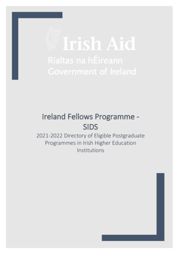 Ireland Fellows Programme - Ministry Of Higher Education