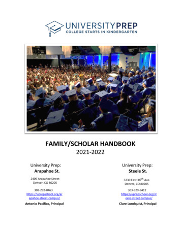 University Prep - 2020-21 Family Handboook - VF