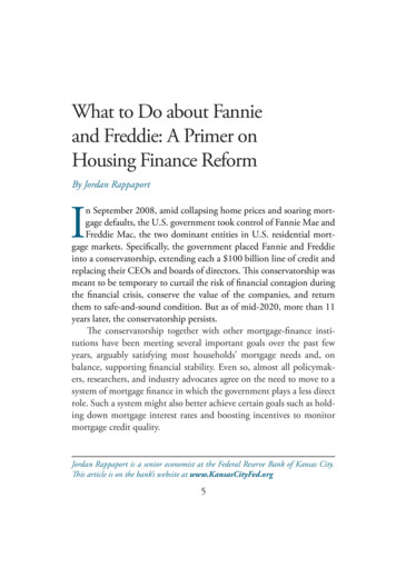 What To Do About Fannie And Freddie: A Primer On Housing Finance Reform