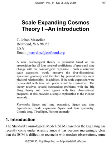 Scale Expanding Cosmos Theory I –An Introduction