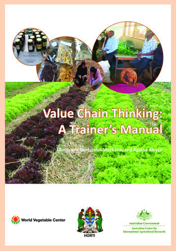 Value Chain Thinking: A Trainer’s Manual