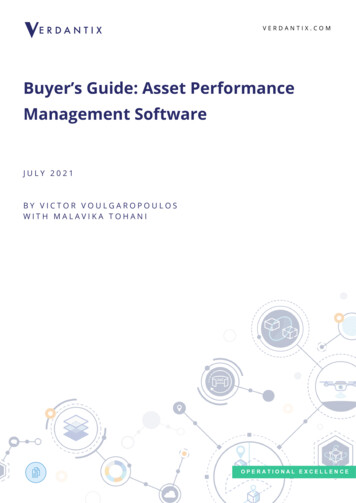 Buyer S Guide: Asset Performance Management Software