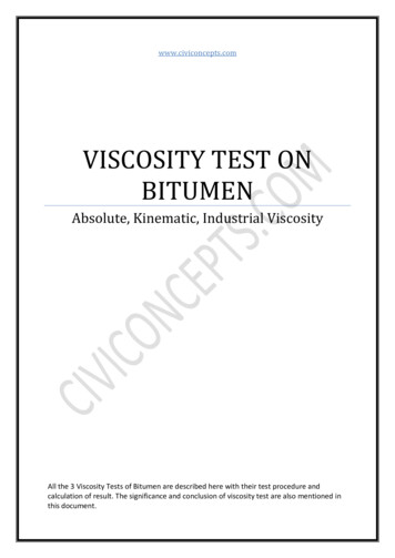 VISCOSITY TEST ON BITUMEN - Civiconcepts