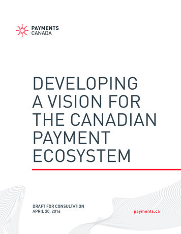 Developing A Vision For The Canadian Payment Ecosystem
