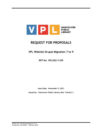 VPL Website Drupal Migration 7 To 9 - Supply Management