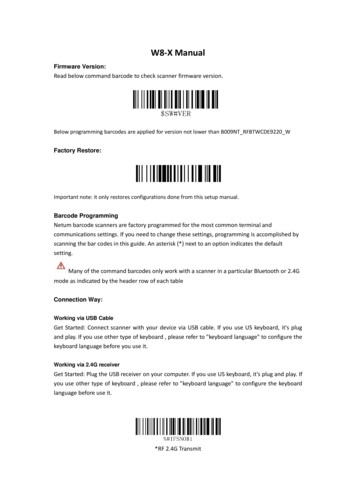 W8-X Manual - NETUM Inc Barcode Scanner Manufacturer