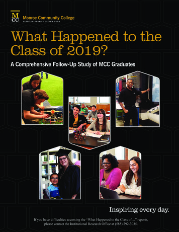What Happened To The Class Of 2019 Complete Report - Monroecc.edu