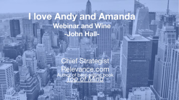 Top Of Mind Webinar And Wine -John Hall- Chief Strategist