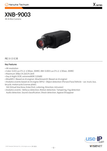 Wisenet XNB-9003 4K AI Box Camera - Use-ip.co.uk