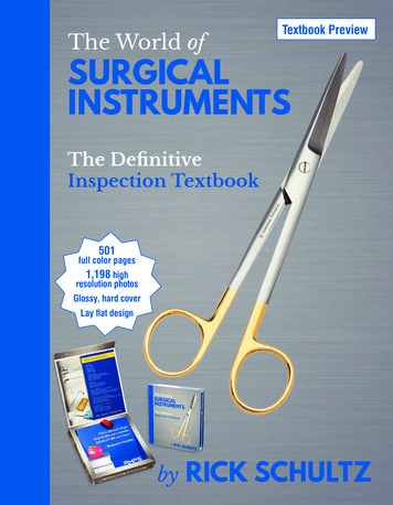 Textbook Preview SURGICAL INSTRUMENTS - IAHCSMM