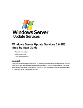 Windows Server Update Services 3.0 SP2 Step By Step Guide