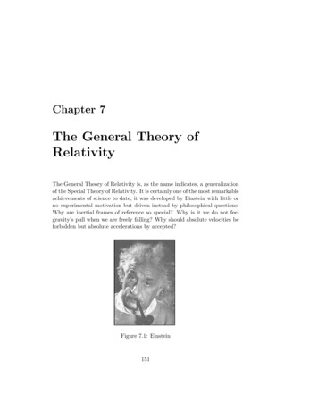 The General Theory Of Relativity - UMD