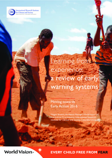 Learning From Experience: A Review Of Early Warning 