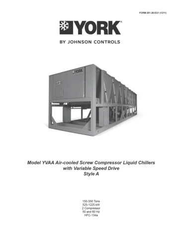 Model YVAA Air-cooled Screw Compressor Liquid Chillers