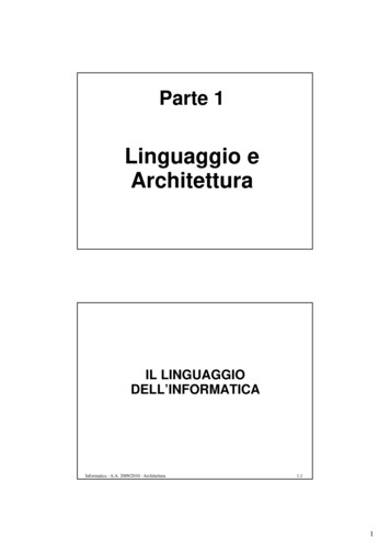 Linguaggio E Architettura - Unimore