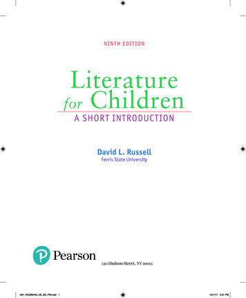 NINTH EDITION Literature For Children